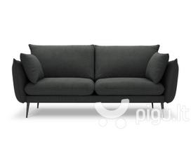 Trivietė sofa Milo Casa Elio, tamsiai pilka
