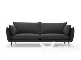 Keturvietė sofa Milo Casa Elio, tamsiai pilka