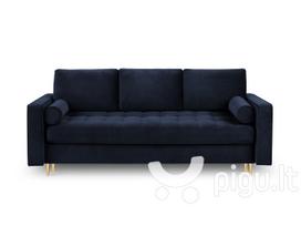 Sofa Milo Casa Santo, mėlyna/auksinės spalvos