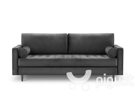 Trivietė sofa Milo Casa Santo, tamsiai pilka