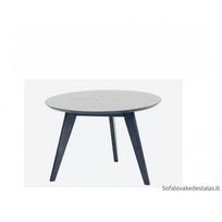 DANTĖ BLACK Ø70 cm ąžuolinis apvalus žurnalinis staliukas