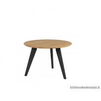 DANTĖ BLACK MIX  Ø70 cm ąžuolinis apvalus žurnalinis staliukas