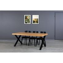 X 180X100 industrinio stiliaus ąžuolinis stalas