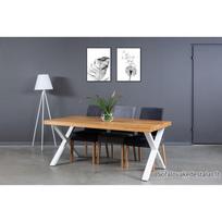 X WHITE 180X100 industrinio stiliaus ąžuolinis stalas