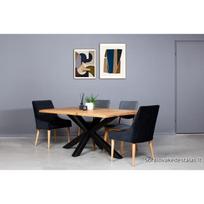 MODERNA 160X100 industrinio stiliaus ąžuolinis stalas
