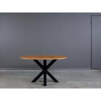 MODERNA ELIPSE 140X90 industrinio stiliaus ąžuolinis stalas