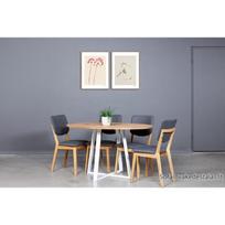 LOFT ELIPSE WHITE 140x90 ąžuolinis ovalus stalas