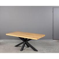 MODERNA 200X100 industrinio stiliaus  ąžuolinis stalas