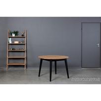 GENOVA BLACK MIX Ø110-160 apvalus, prasiilginantis, ąžuolinis stalas