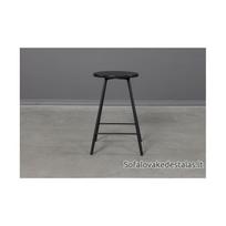 LOFT BLACK pusbario(65cm)taburetė