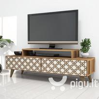 TV staliukas Kalune Design City, rudas