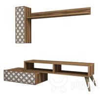 Svetainės baldų komplektas Kalune Design 845(LII), rudas/baltas