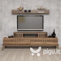 Svetainės baldų komplektas Kalune Design 845(XXXIX), rudas
