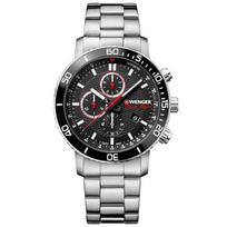 WENGER ROADSTER JUODAS NIGHT CHRONO 01.1843.103