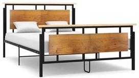 Lova VLX Metal 324872, ruda/juoda, 208.5x149.5 cm, su grotelėmis