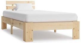 Lova VLX Solid Pine Wood 283161, medžio, 213x105 cm, su grotelėmis
