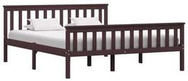 Lova VLX Solid Pinewood 283236, tamsiai ruda, 208x168 cm, su grotelėmis
