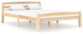 Lova VLX Solid Pinewood 322064, medžio, 206x146 cm, su grotelėmis