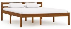Lova VLX Solid Pinewood 283210, ruda, 206x126 cm, su grotelėmis