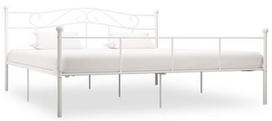 Lova VLX Metal 284521, balta, 208x187.5 cm, su grotelėmis