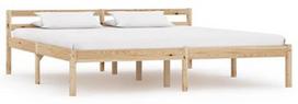 Lova VLX Solid Pinewood 283195, medžio, 206x186 cm, su grotelėmis
