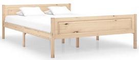 Lova VLX Solid Pinewood 322099, medžio, 206x146 cm, su grotelėmis