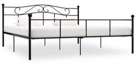 Lova VLX Metal 284529, juoda, 208x207.5 cm, su grotelėmis