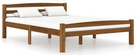 Lova VLX Solid Pinewood 322077, ruda, 206x126 cm, su grotelėmis