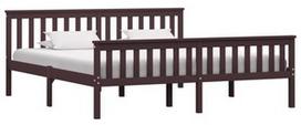 Lova VLX Solid Pinewood 283237, ruda, 208x188 cm, su grotelėmis