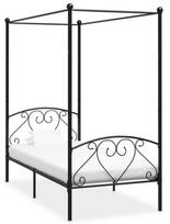 Lova VLX Metal 284433, juoda, 209x97.5 cm, su grotelėmis