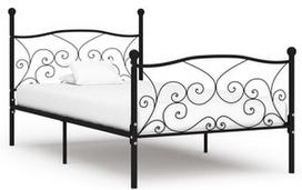 Lova VLX Metal 284455, juoda, 211x109 cm, su grotelėmis