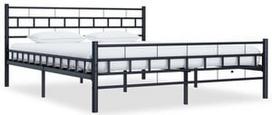 Lova VLX Steel 285281, juoda, 210x207 cm, su grotelėmis