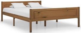 Lova VLX Solid Pinewood, ruda, 206x146 cm, su grotelėmis