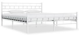 Lova VLX Metal 285299, balta, 210x167 cm, su grotelėmis