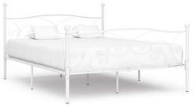 Lova VLX Metal 284453, balta, 211x209 cm, su grotelėmis