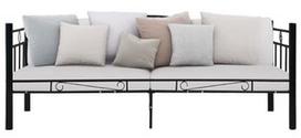 Lova VLX Metal 286135, juoda, 206x97 cm, su grotelėmis