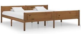 Lova VLX Bed Frame, ruda, 206x206 cm, su grotelėmis