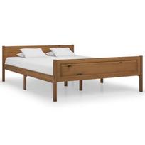 Lova VLX Solid Pinewood, ruda, 206x126 cm, su grotelėmis