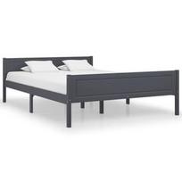 Lova VLX Solid Pinewood, pilka, 206x126 cm, su grotelėmis