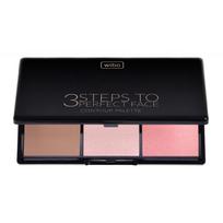 Wibo 3 Steps To Perfect Face veido kontūravimo paletė Light 10g