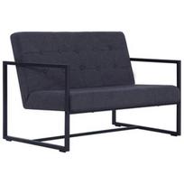Sofa VLX Steel and Fabric, tamsiai pilka, 114 x 78 x 81 cm