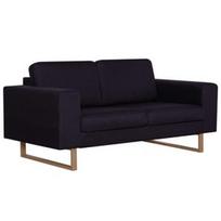 Sofa VLX 2-Seater, juoda, 82 x 156 x 75 cm