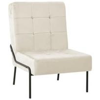 Fotelis VLX Relaxing Velvet, juodas/kreminės spalvos, 65 cm x 79 cm x 87 cm