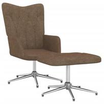 Fotelis VLX With Stool 327609, šviesiai ruda, 68 cm x 62 cm x 98 cm