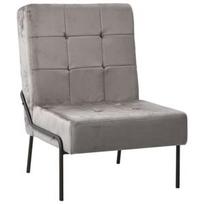 Fotelis VLX Relaxing Velvet, šviesiai pilka, 65 cm x 79 cm x 87 cm