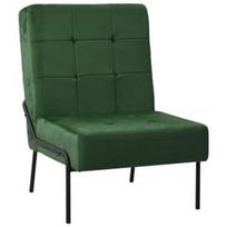 Fotelis VLX Relaxing Velvet, juodas/žalias, 65 cm x 79 cm x 87 cm