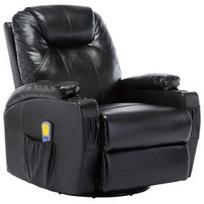 Fotelis VLX Rocking Massage 246635, juodas, 95 cm x 81 cm x 100 cm