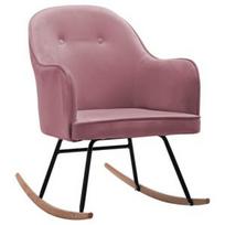 Supamasis krėslas VLX Velvet 289522, rožinis, 74 cm x 60 cm x 84 cm