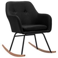 Supamasis krėslas VLX Rocking Chair, juodas, 71 cm x 60 cm x 79 cm