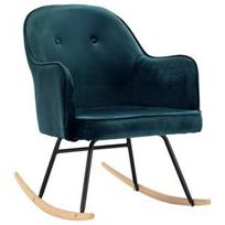 Supamasis krėslas VLX Velvet 289518, mėlynas, 74 cm x 60 cm x 84 cm